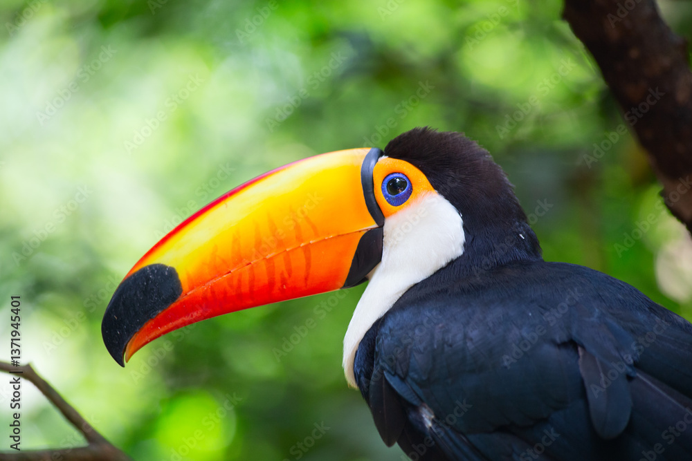 Naklejka premium Colorful tucan