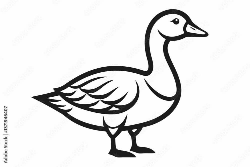goose line art vector goose outline goose line art vector goose outline