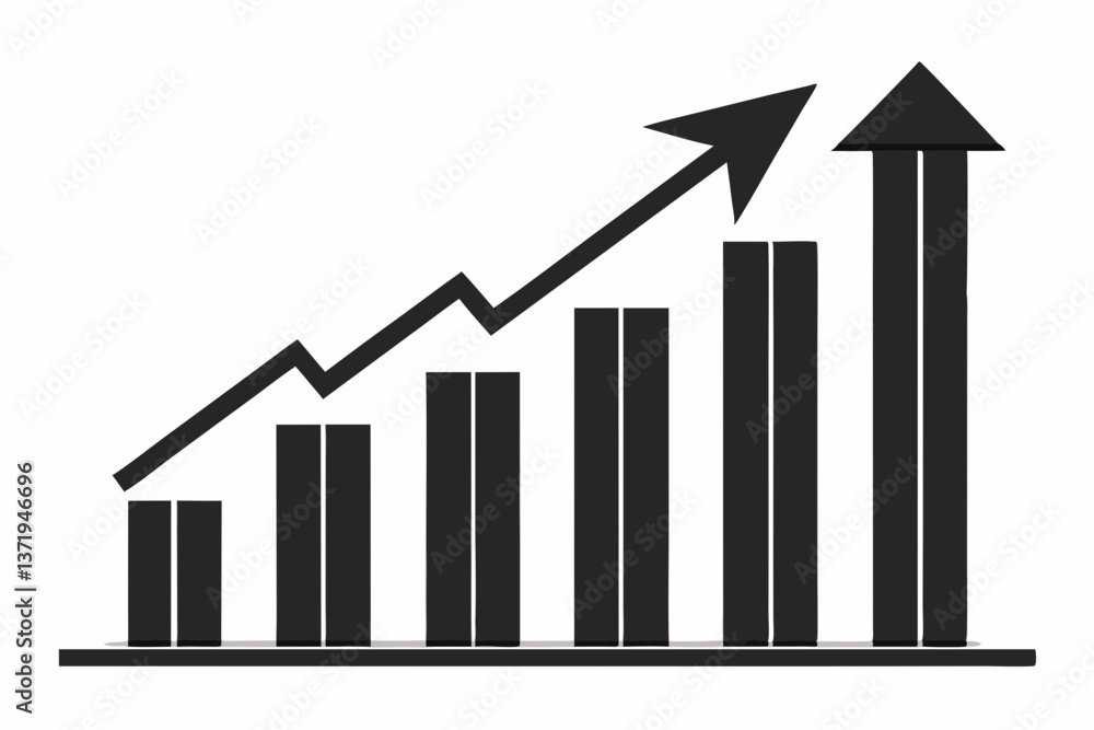 business growing bar chart graph vector business growing bar chart graph vector