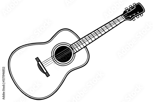 acoustic guitar silhouette