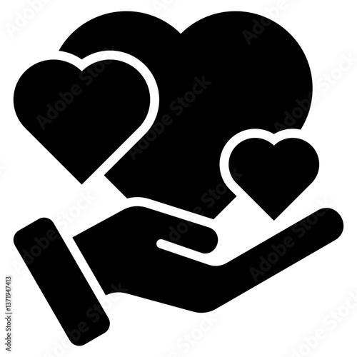 Kindness Glyph Icon