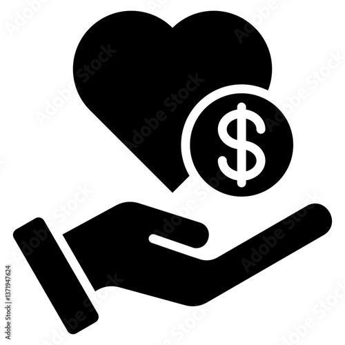 Generosity Glyph Icon
