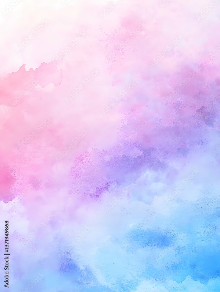 Obraz premium Imagine a dreamy cotton candy sky where swirls of pastel pink, blue, and lavender dance together,