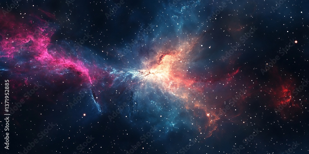 Fototapeta premium Deep-Space Noise Texture with Swirling Interstellar Patterns for Sci-Fi Aesthetics, Abstract Designs, or Cosmic Art