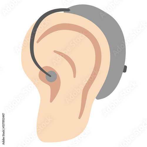 Ear with Hearing Aid
