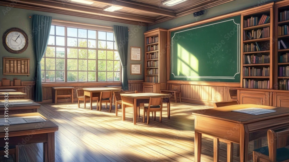 Sunlit Classroom Interior (19) Sunlit Classroom Interior (19)