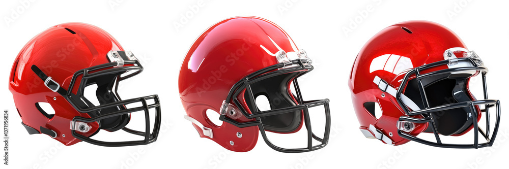 Fototapeta premium Football helmet isolated on transparent background. PNG , se of