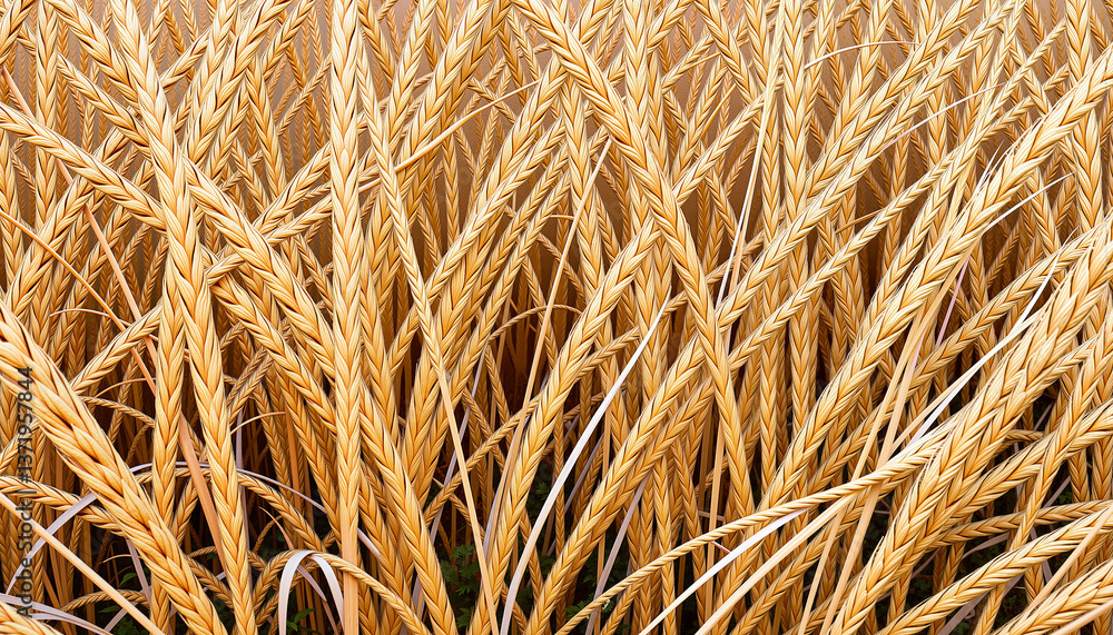Fototapeta premium Golden grass texture pattern with soft lighting, nature's artistry
