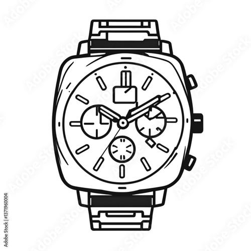 高級腕時計のイラスト｜Luxury Wristwatch Illustration