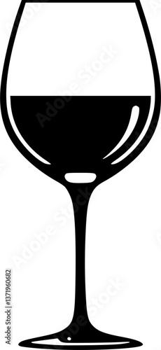 Simple vector icon wine glass
