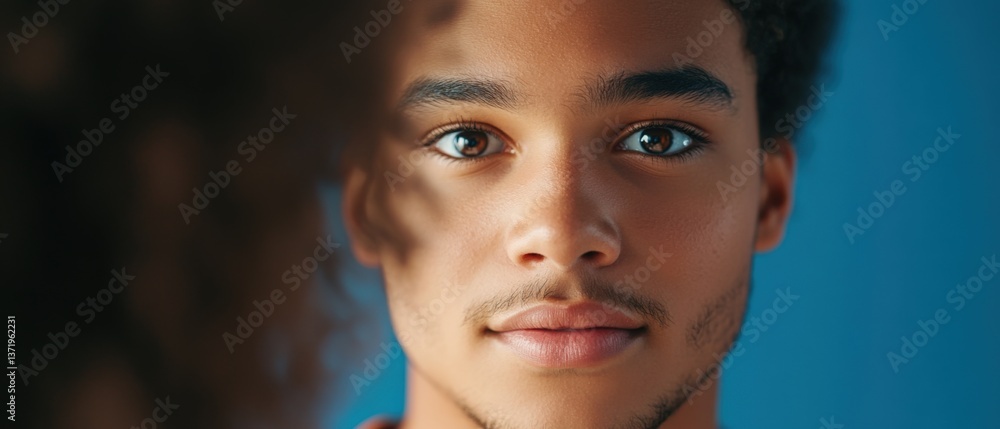 Close up face of young man Close up face of young man
