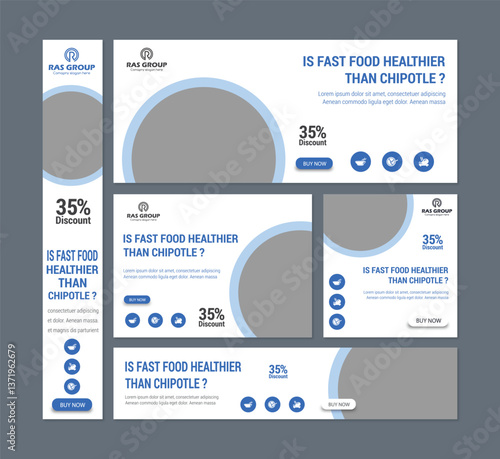 food and fast food web banner template and design