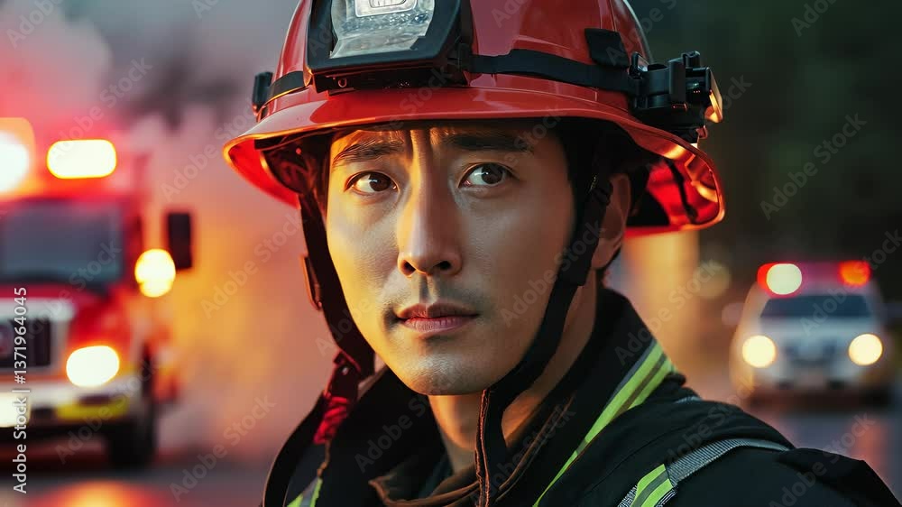 Firefighter hero faces challenges during night rescue operation in urban setting
