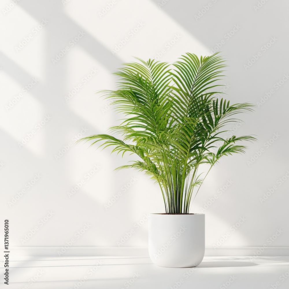Potted plant against white wall Potted plant against white wall