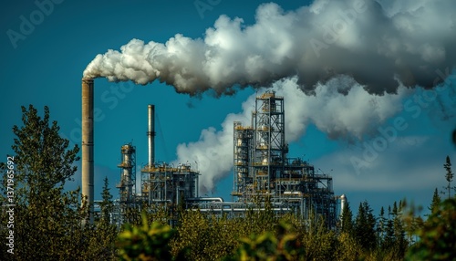 Wallpaper Mural Monitoring carbon emissions in industrial settings with machine vision system technology high fidelity gigapixel images Torontodigital.ca