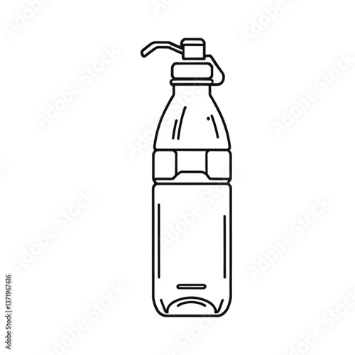 ポンプ付きボトルのイラスト｜Pump Bottle Illustration
