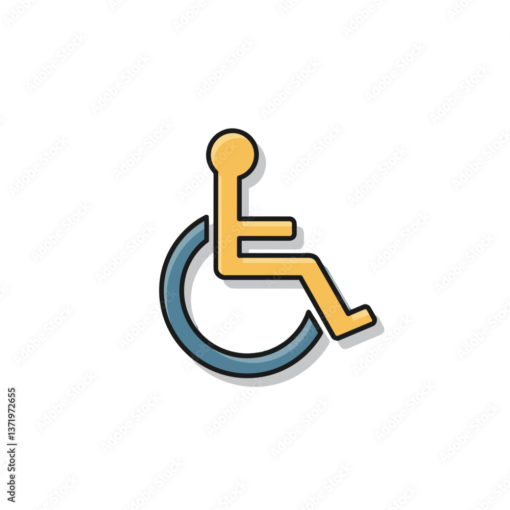 Wheelchair symbol representing accessibility and inclusivity Wheelchair symbol representing accessibility and inclusivity