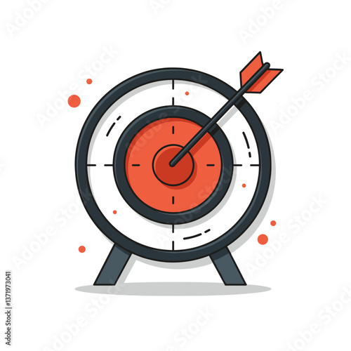 Target with Arrow Hit in the Center  
