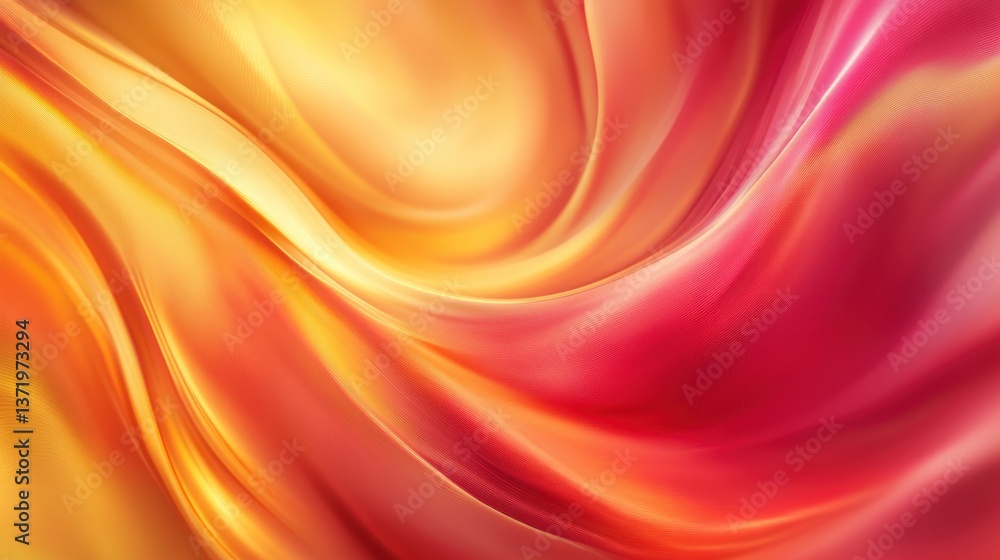 Abstract waves with warm gradient background in a smooth silk style texture Abstract waves with warm gradient background in a smooth silk style texture