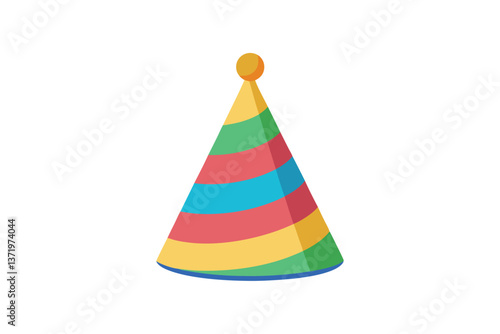 party hats isolated on white