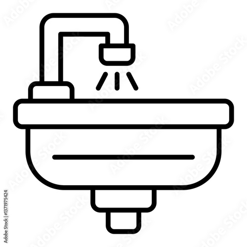 Hair wash sink Icon