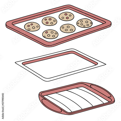 Set of Reusable Silicone Baking Mats for Non-Stick Baking. Perfect for: Christmas Baking, Eco-Friendly Kitchens, Home Baking, Cooking Schools