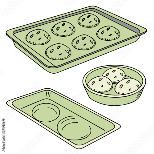 Set of Reusable Silicone Baking Mats for Non-Stick Baking. Perfect for: Christmas Baking, Eco-Friendly Kitchens, Home Baking, Cooking Schools