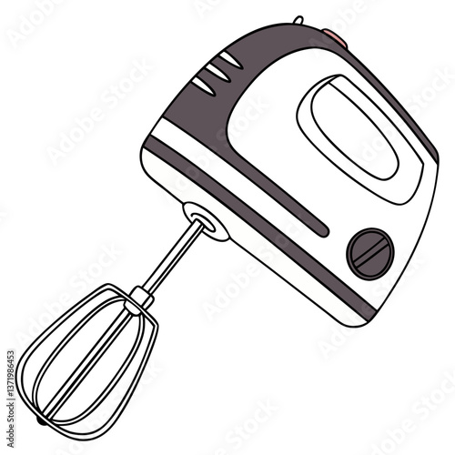 Stylish Electric Hand Mixer with Stainless Steel Beaters. Perfect for: Christmas Baking, Home Kitchens, Pastry Shops, Cooking Schools