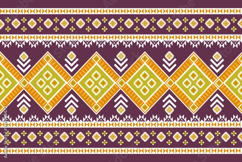 Geometric Pattern with Diamond and Decorative Elements