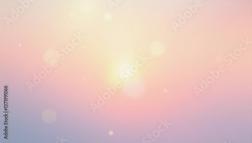 Stunning Pastel Sunset Gradient Background with Radiant Glow and Soft Haze