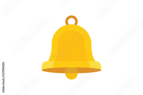golden bell isolated on white