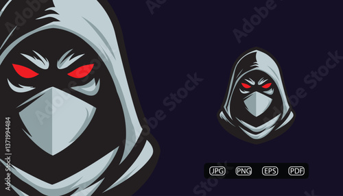 Ninja Fighter Mascot Logo - Stealthy Vector Design
