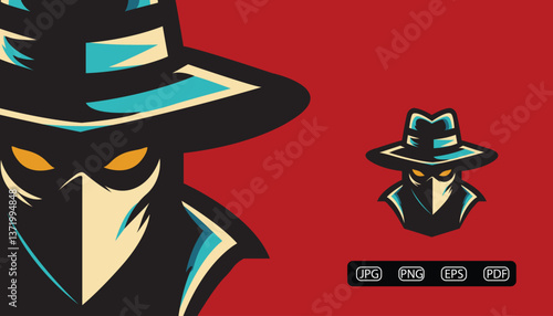 Ninja Fighter Mascot Logo - Stealthy Vector Design