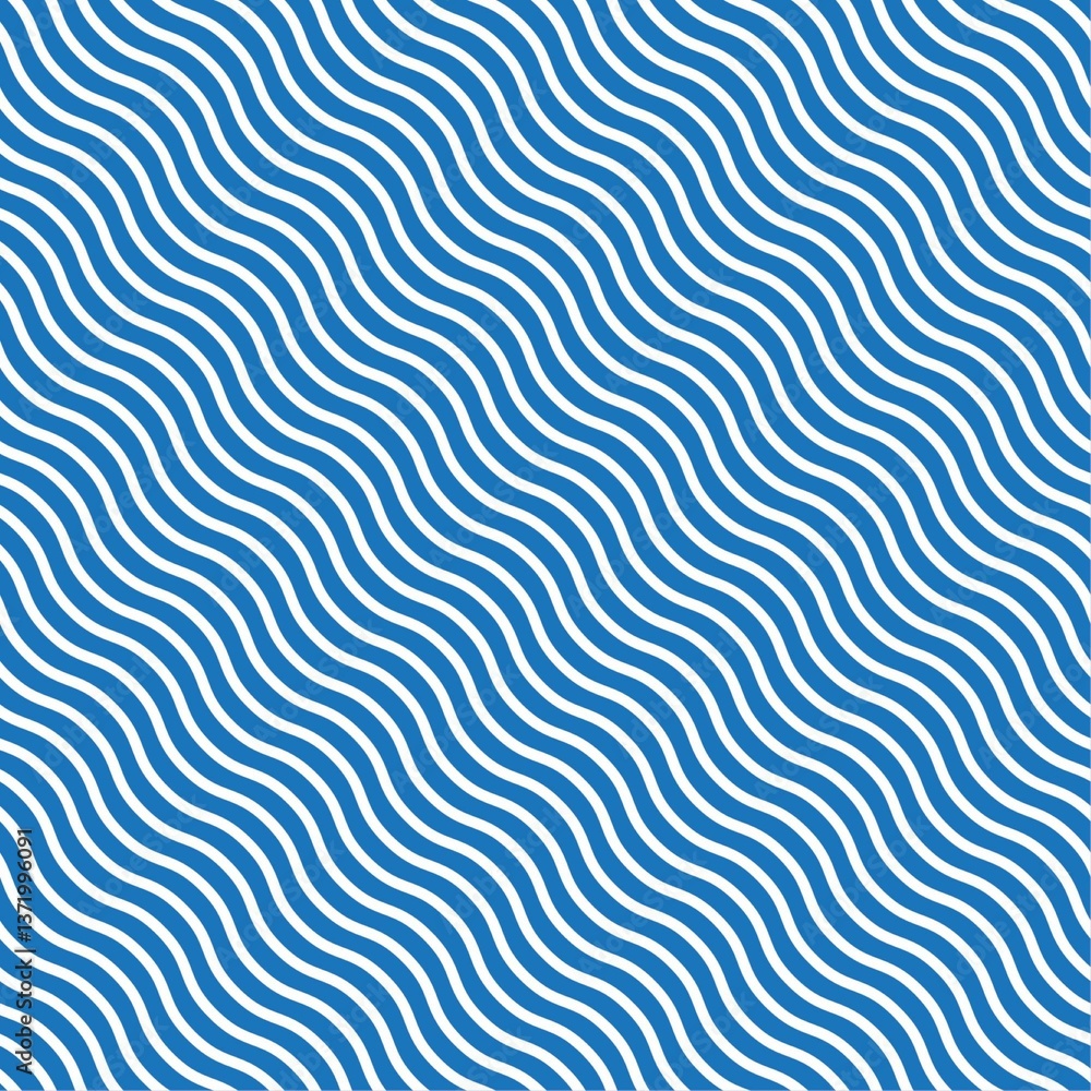A seamless wavy line pattern with a blue and white color scheme, creating a modern and dynamic abstract background. Perfect for textiles, wallpapers and digital designs. A seamless wavy line pattern with a blue and white color scheme, creating a modern and dynamic abstract background. Perfect for textiles, wallpapers and digital designs.