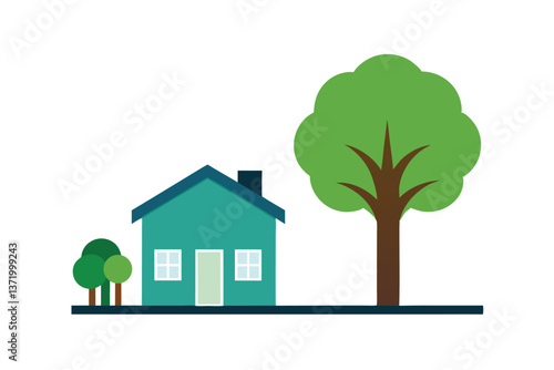 house and trees