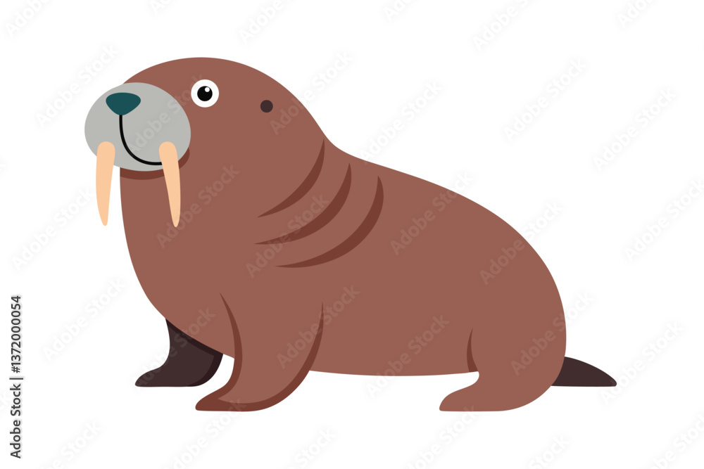 Fototapeta premium illustration of a cartoon seal