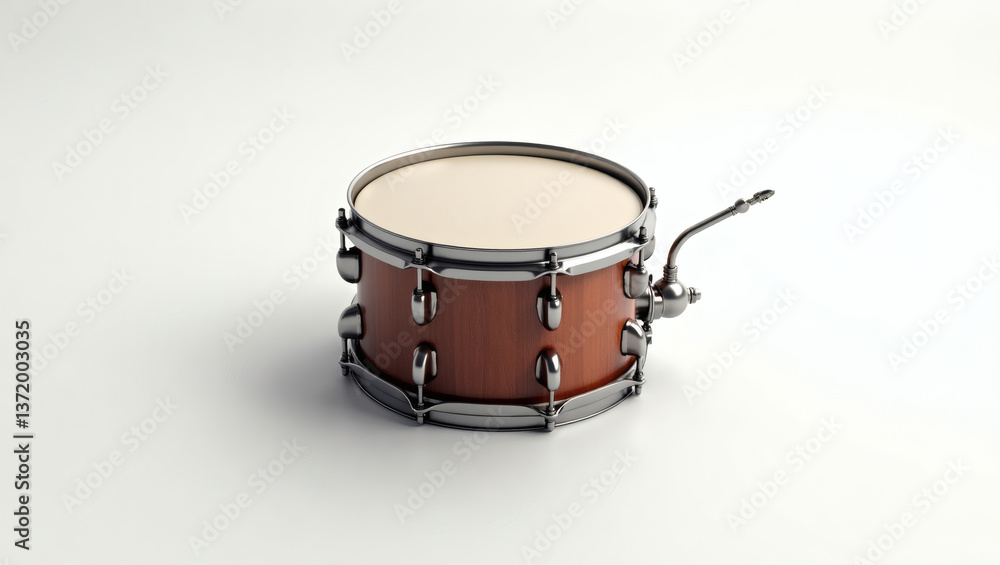 Classic Drum Set on a Minimalist Background Classic Drum Set on a Minimalist Background