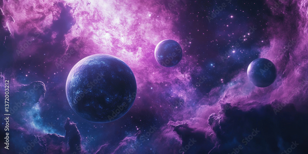 A Dreamy Deep-Space Aesthetic with Floating Nebulae and Stars for Sci-Fi, Space, and Surreal Art Projects A Dreamy Deep-Space Aesthetic with Floating Nebulae and Stars for Sci-Fi, Space, and Surreal Art Projects