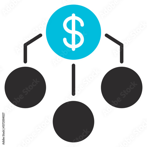 Liabilities Glyph Blue Grey Icon