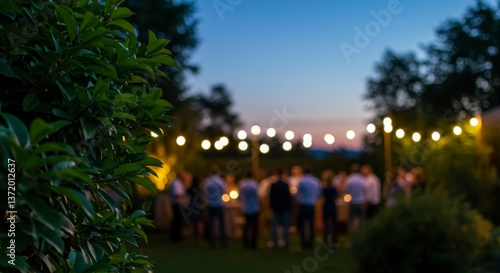 Evening gathering in garden