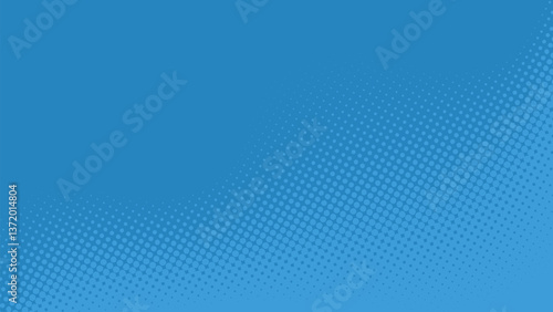 Blue halftone wave background. Suitable for comics, prints, posters, etc.