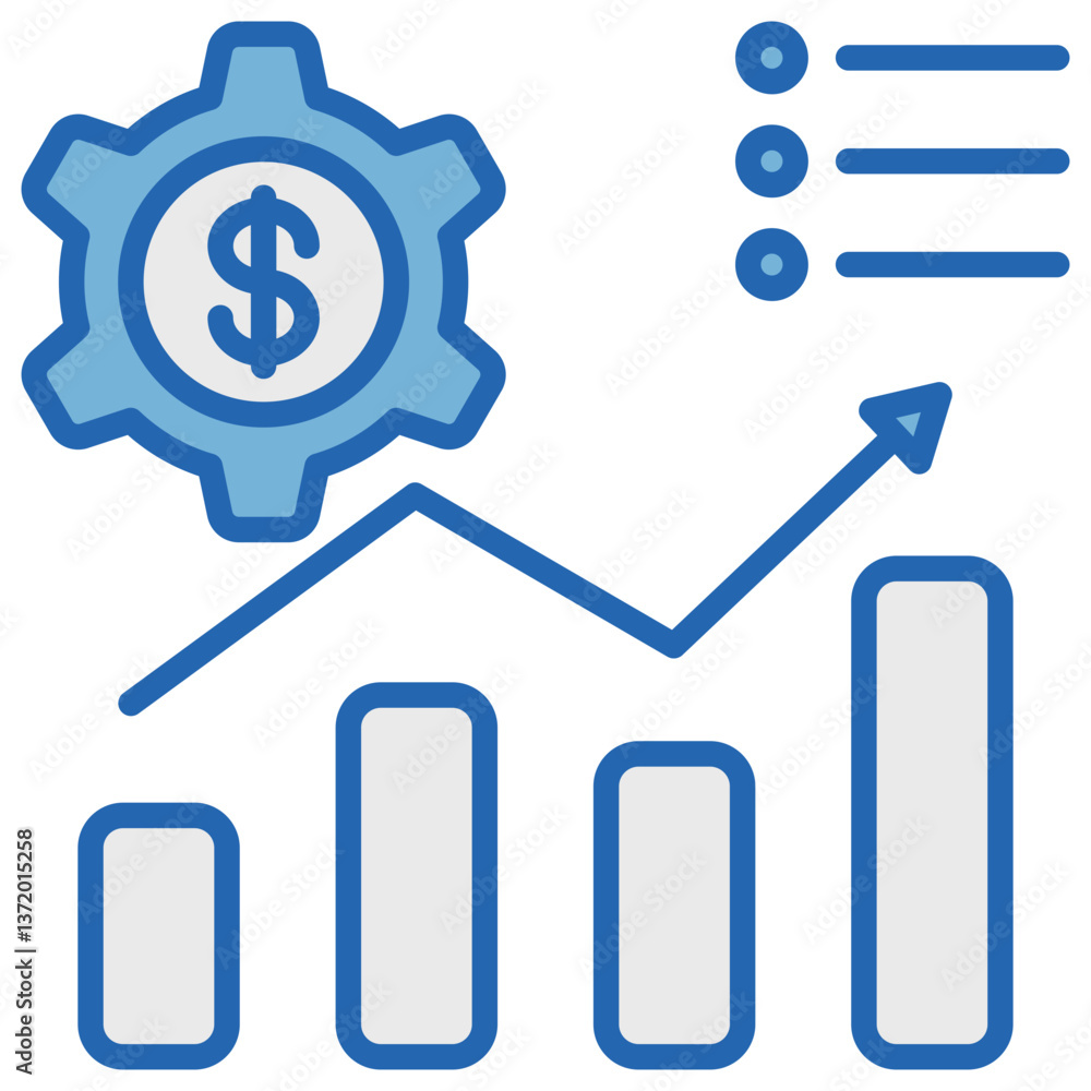 Economical Blue White Icon Economical Blue White Icon