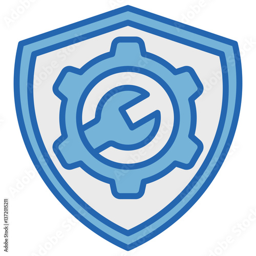 Maintenance Blue White Icon