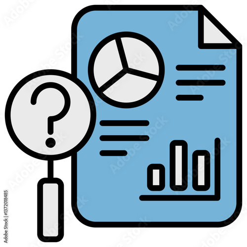 Analysis Blue Black Icon