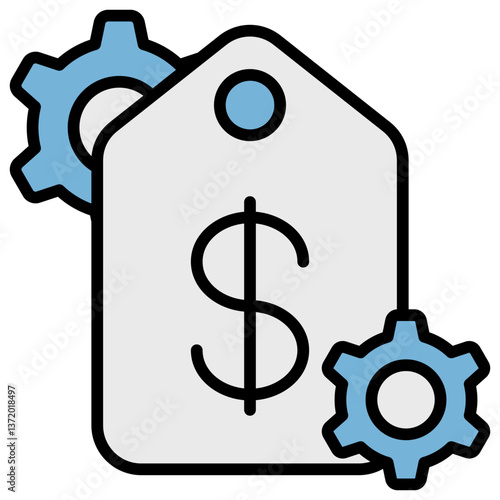 Pricing Blue Black Icon