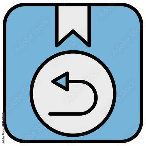 Return Blue Black Icon