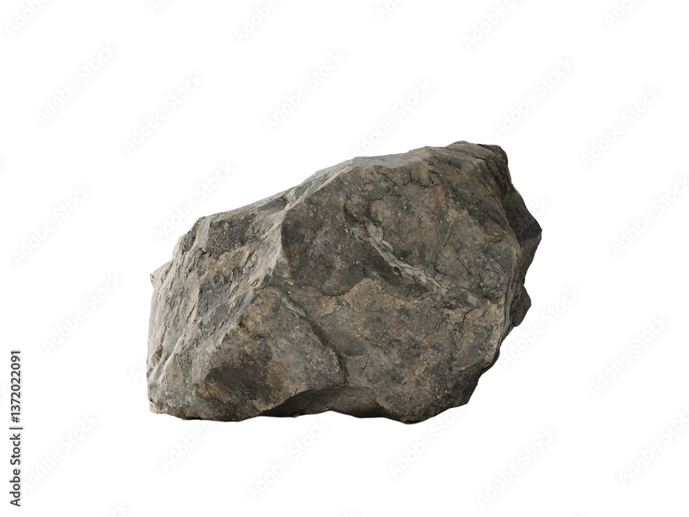 Obraz premium granite rock isolated on transparent background 
