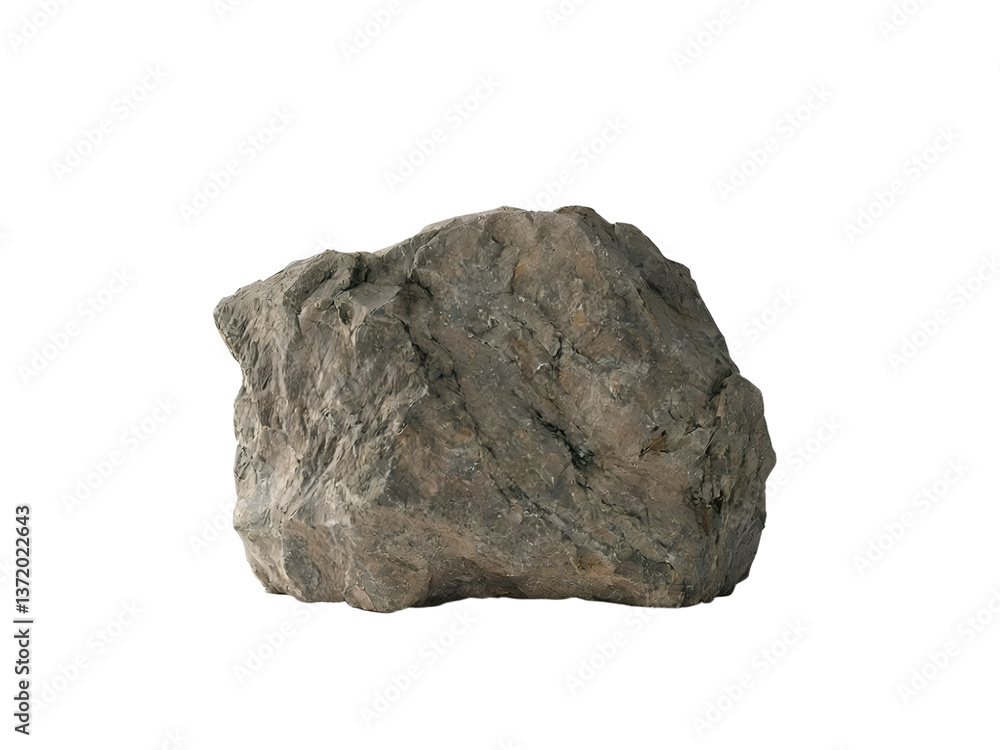 Obraz premium granite rock isolated on transparent background 