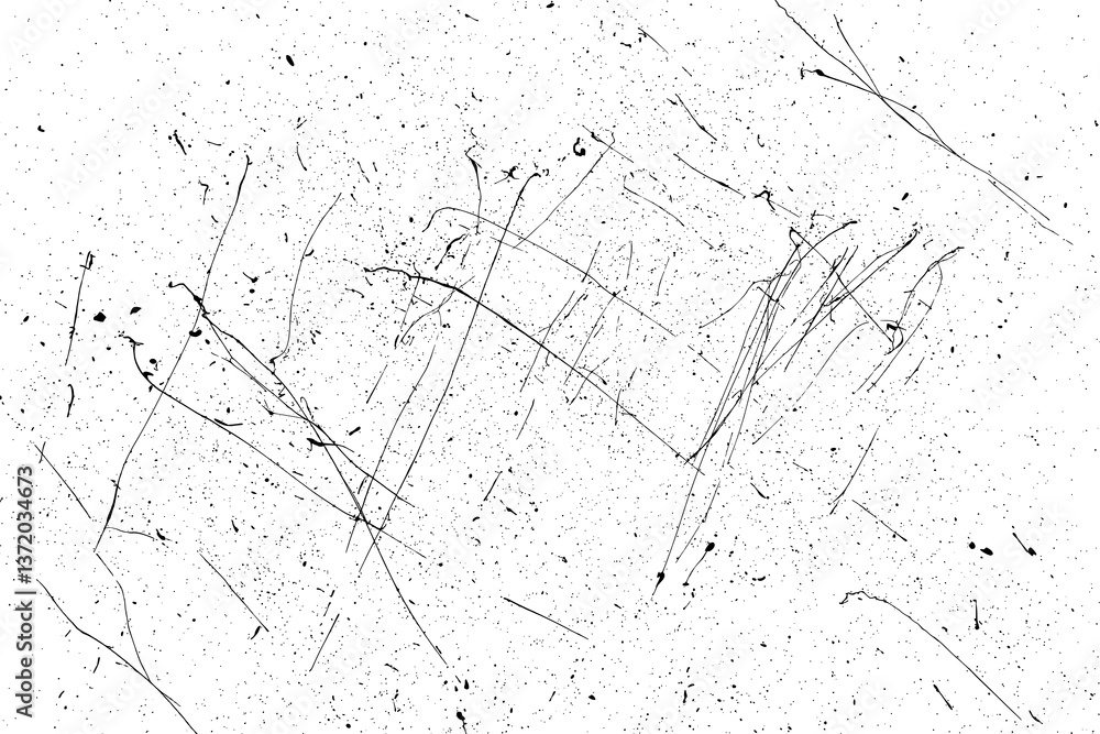Texture wall grunge. Pattern paper old. Textured art rough design surface. Black splash on transparent background. PNG format.