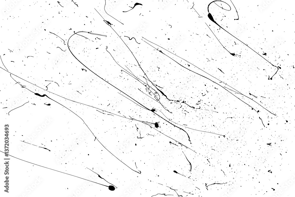Texture wall grunge. Pattern paper old. Textured art rough design surface. Black splash on transparent background. PNG format.